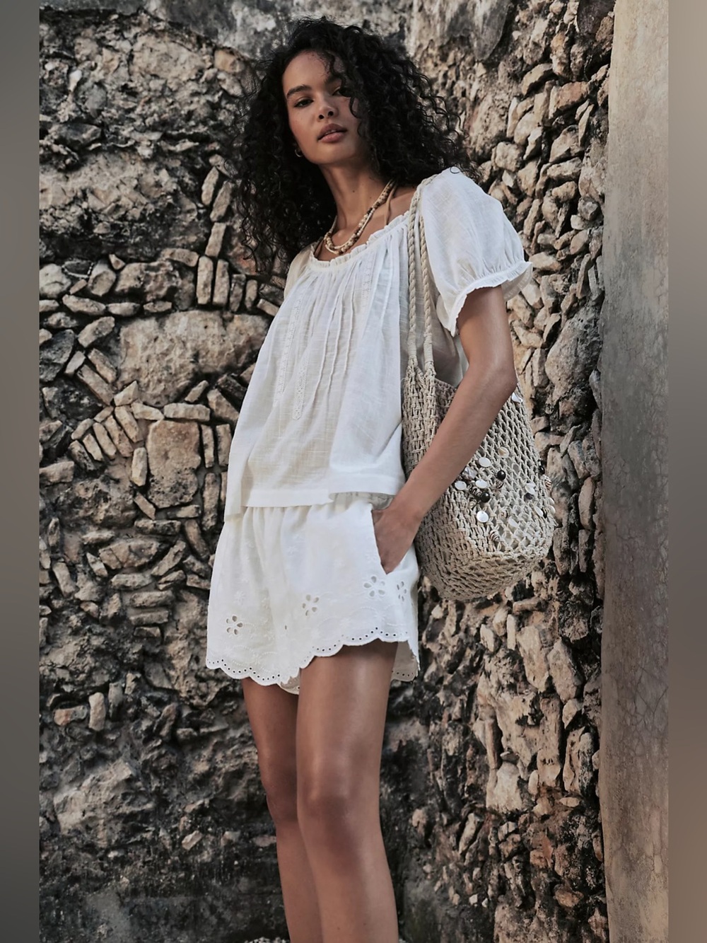 FREE PEOPLE | ✨NEW✨ Lindale Short Set in Clean Ivory